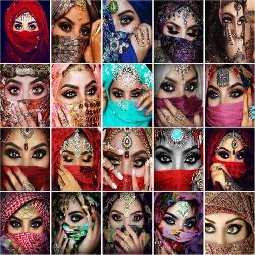 HUACAN DIY Pictures By Number Girl Kits Painting By Numbers Portrait Hand Painted Painting Art Drawing On Canvas Gift Home Decor