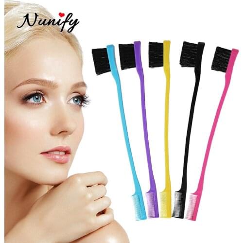 5Pcs/Set Cushion Hair Brush And Edge Brush Set Fashion Styling Comb Tool Detangling Hair Comb Makeup Tools Double Side