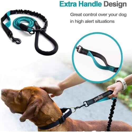 Pet Dog Leash Nylon Leash for Medium Large Dogs Reflective Strip Contrast Color Walking Training Leash Soft Handle Pet Supplies