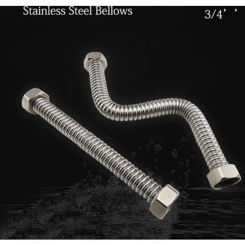 One Piece 304 Stainless Steel Bellows 3/8'' Basin Toilet Water Heater Pipe Fittings Connector Hot Cold Hose Bathroom Corrugated
