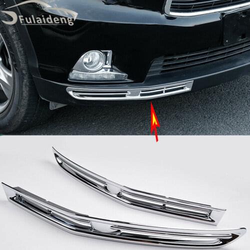 For Toyota Highlander 2015-2017 Front bumper corner fog light lower Moulding trim Car modification Auto parts