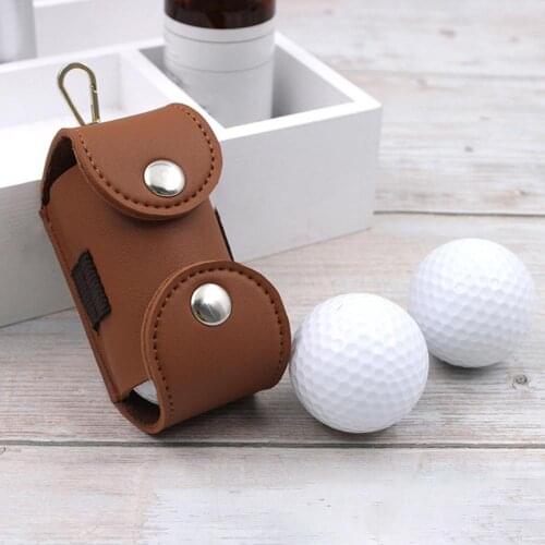 Portable Faux Leather Golf Ball Tees Holder Waist Pouch Storage Bag Container Storage Bag Golf Supplies Color Delivery