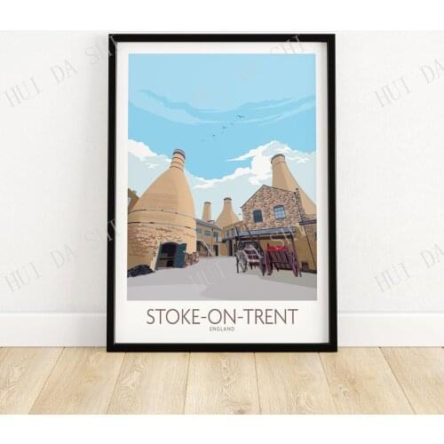 Stoke on Trent Print | Staffordshire Poster | England Travel Poster | Stoke-on-Trent Gift Idea