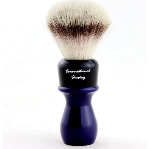 Conversational Shaving-24mm G4 synthetic hair shaving brush with B&D resin handle+FREE STAND+FREE SHIPPING