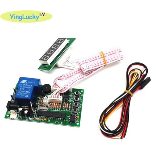 Order 20pcs control timer board power supply JY-15B, timing power supply with 40cm white lead coin receiver selector