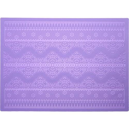 1pc Lace Fondant Mold Non-Stick DIY Lace Cake Mat Silicone Lace Mold DIY Baking Tools Accessories Random Color