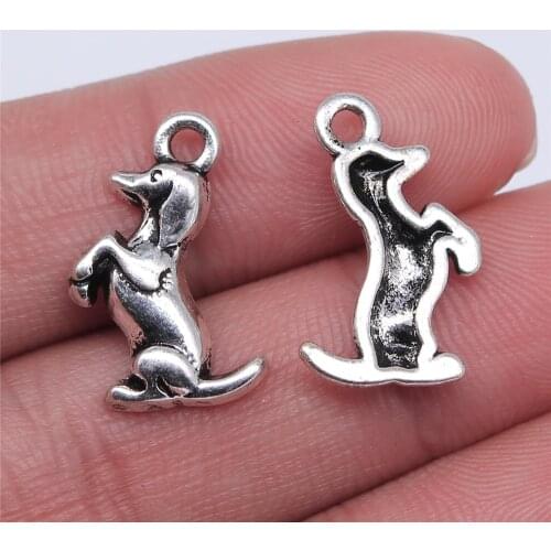 10pcs Charms Dachshund Dog 12x19.5mm Antique Silver Color Pendant Dachshund Dog Charms For Jewelry Making Jewelry Findings