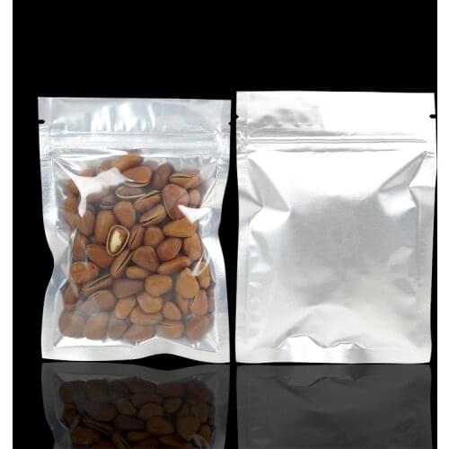 100pcs 9x15 Stand-up Clear Plastic Aluminum Foil Package Packing Mylar Bag Self Sealing ZIpper Zip Lock Packaging Bag