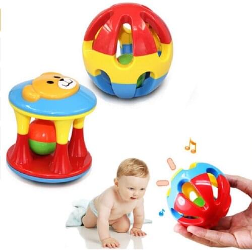 2pcs/Set Baby Toys Fun Ball Ring Develop Baby Intelligence,Training Grasping Ability Rattles Baby Toys 0-12 Months