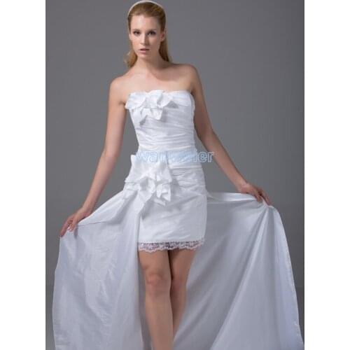 2018 Natural Taffeta Hot Sale Carpet free Shipping bridal gown Formal Plus Size Women short Front long back Mother of the Bride