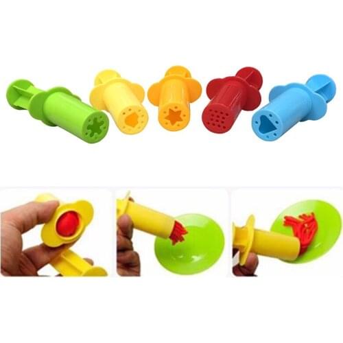 5Pcs 3D Plasticine Mold Color Play Dough Model Tools Modeling Clay Kit Child Creative DIY Cutters Moulds Learning Education Toys