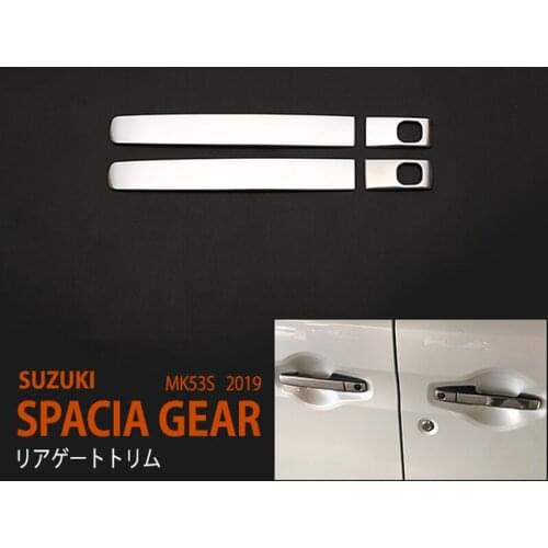 8PCS High-quality ABS Car Door Handle Cover for SUZUKI SPACIA GEAR MK53S Chrome Sticker Automobiles Accessories