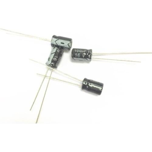 Free shipping 1000pcs 5X7MM 100uF 16V Radial Electrolytic Capacitor