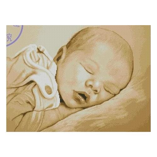 FREE Shipping Top Quality popular counted cross stitch kit baby in sleep 14CT