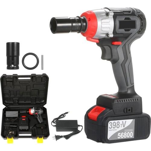 Cordless Impact Wrench 980Nm Torque Brushless Motor with 1/2 and 5/16 Inch Quick Chuck Fast Charger Variable Speed Impact Kit