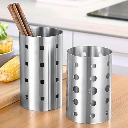Utensil holder caddy for spoon Knife fork drying storage Cylinder Stainless steel Cutlery holder for kitchen & dining organizer