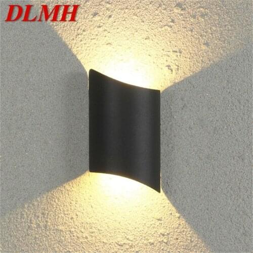 DLMH Outdoor Sconce Light Aluminum LED Modern Patio Wall Lamp Glow Up And Down Waterproof Creative Decorative For Porch
