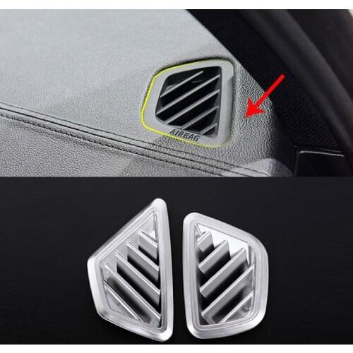 For BMW 5 Series G30 2018 Car-Styling ABS Chrome Interior Moldings Dashboard Air Conditioning Vent Outlet Frame Trim For LHD