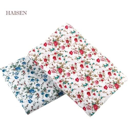 Haisen,Floral Series Printed Cotton Poplin Plain Cloth Fabric DIY Quilting&Sewing Material For Baby&Children Dress Shirt Skirt