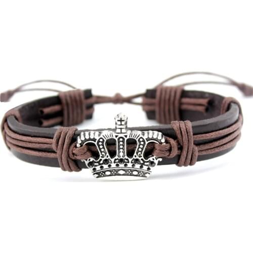 Halloween Skull Sea Turtle Hairdresser Dog Paw Arrow Eiffel Tower Stars Dragon Dinosaur Scissors Skeleton Crown Men Bracelet