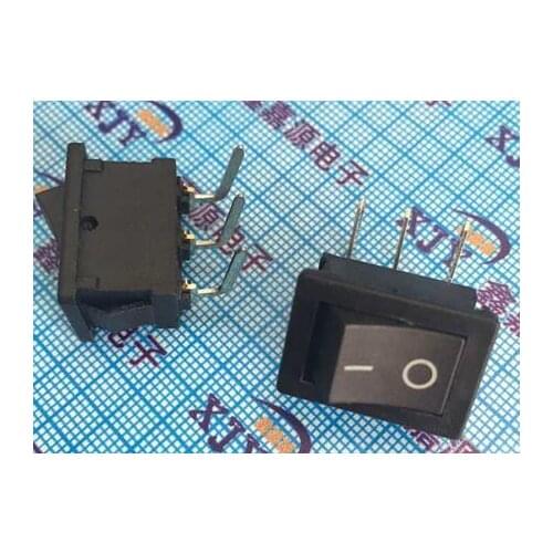 Rocker Switch KCD1 3 feet 3 feet 2 files, bent needle 6A power switch rocker switch 21 * 15mm free shipping