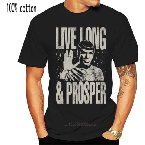 Star Treks Spock Live Long And Prosper Licensed Adult T-Shirt