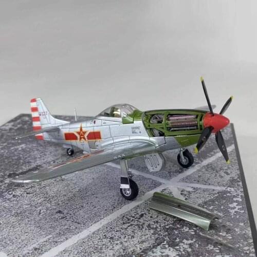 Diecast 1/72 Scale China P-51 Mustang Fighter FOV Static Alloy Model 1949 Classic Airplane Model Adult Collectible Gifts