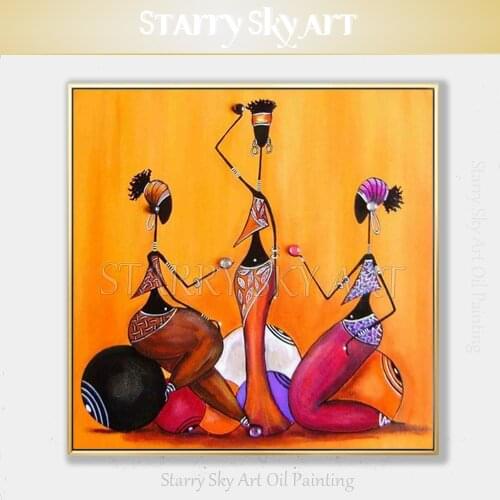 New Arrivals Hand-painted Modern Fine Art African Figures Oil Painting on Canvas African Art Black Woman Portrait Oil Painting