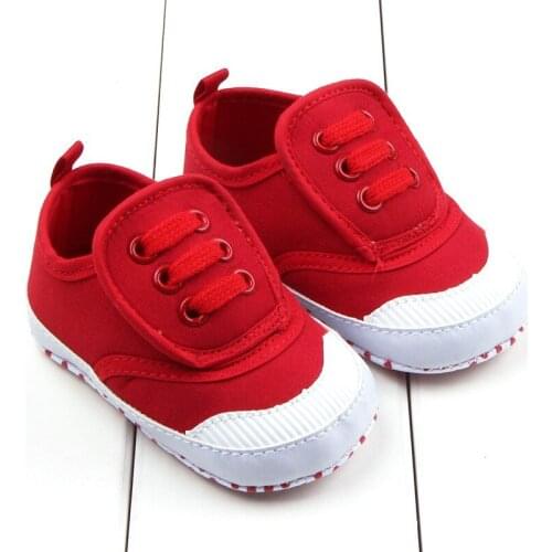 Autumn Newborm Baby Boy Girl First Walkers Shoes Leisure Solid Baby Canvas Shoes Thick Bottom Casual Kids Toddler Shoes