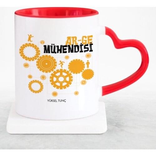 Personalized Professional R & D Engineer Red Heart Mug Cup-2