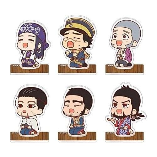 Hot Anime Golden Kamuy Sugimoto Saichi Kochoube Asuko Acrylic Figure Stand Display Model Plate Table Decor Cosplay Cartoon Gifts