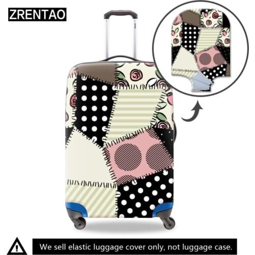ZRENTAO luggage cover protector with zipper elastic durable dust proof cover for trolley suitcase personalized travel accessory
