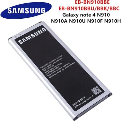 SAMSUNG Orginal EB-BN910BBE EB-BN910BBK EB-BN910BBC EB-BN910BBU 3220mAh Battery For Samsung Galaxy Note 4 N910 N910A/V/P/T/H NFC