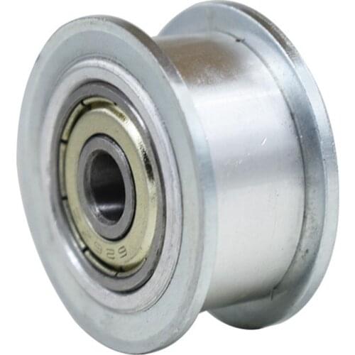 2GT Without Teeth Synchronous Wheel Idler Pulley, 3/4/5/6/7/8/10mm Bore, 11mm Width, With Bearing For GT2 Timing Belt