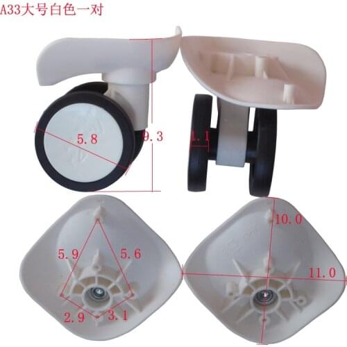 A33 Replacement Wheels for Suitcases Trolley Case Luggage Wheel Repair Universal Travel Suitcase Parts Accessories Luggage Wheel