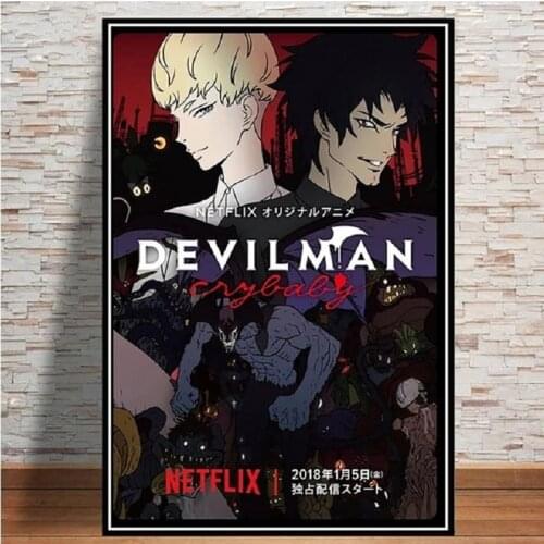 Modern Art Picture Home Decor Nordic Style Canvas Painting Wall Art Devilman Crybaby Anime Print Modular Living Room Posters