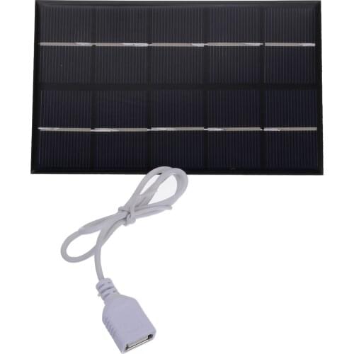 Portable USB Solar Panel Charger 5W 5V USB2.0 Port Solar Panels for Outdoor Camping Travel Mobile Smart Phone