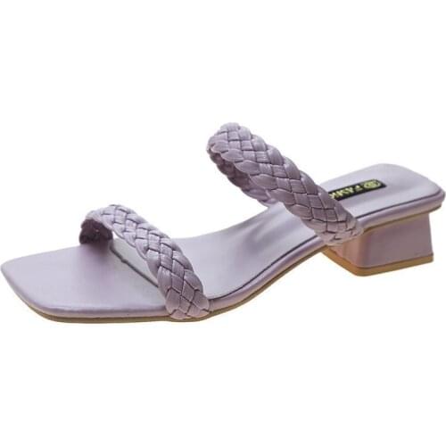 Summer Double Braid Modern Sandals Women 2021 New Fashion Casual Slip on Sandals Woman Outdoor Beach Shoes Size 43