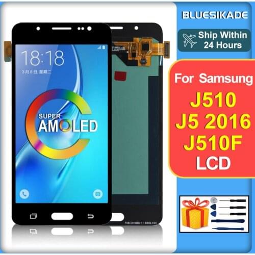 Super AMOLED For Samsung Galaxy J5 2016 LCD Touch Screen Digitizer For Samsung J510 J510FN J510M J510G Display Replacement Part