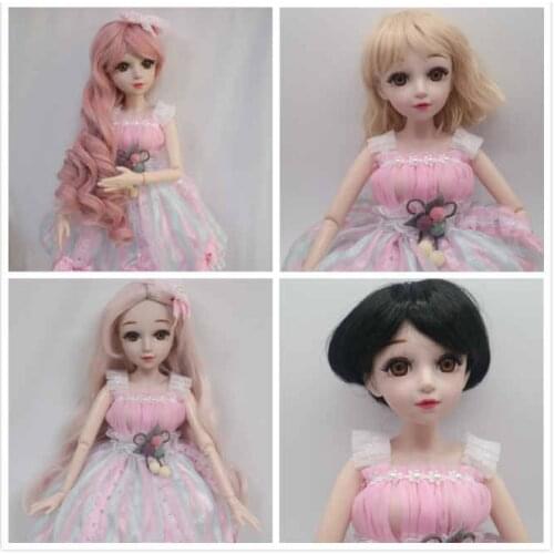 1/3 female Plastic joint moveable doll 60 cm Plastic doll selling with dress