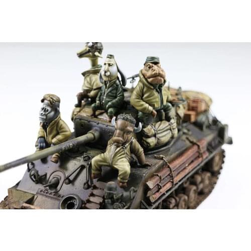 1/35 ancient animal 5 figure (NO TANK ) Resin figure Model kits Miniature gk Unassembly Unpainted