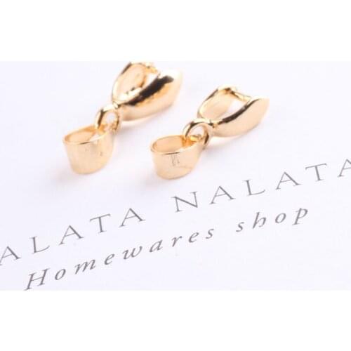 10pcs 2020 Korean Style Copper plated Necklace pendant Buckle Hang Buckle Clip Buckle Melon Buckle Women Diy Jewelry Accessories