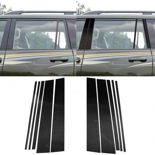 10Pcs Window B-pillar Door Post Stickers for Toyota Land Cruiser Prado 2010-2018