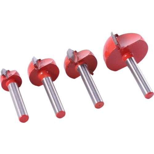 4Pcs/Set 6Mm Shank Round Nose Cove Box Wood Router Bit Shaker Woodworking Tools Cutter For Wood