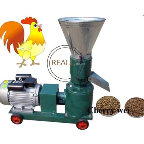 75-100 kg/h Factory price rice bran animal feed pellet making machine/chicken feed making machine