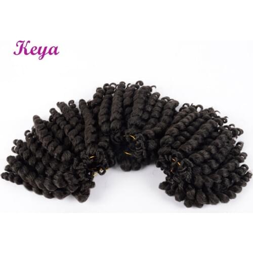 8 Inch Jumpy Wand Crochet Braid Hair 22 Roots Jamaican Bounce Curl Crochet Synthetic Hair Extensions For Black Women