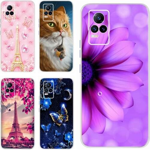 Colorful Flowers Case For Vivo V21e Case V2061 Soft Silicone Slim Fundas Phone Cases For Vivo V21e V 21 e Back Cover Full Bumper