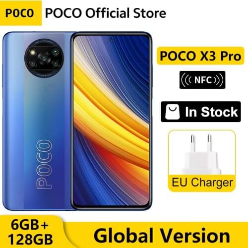 Global Version POCO X3 Pro 6GB 128GB Snapdragon 860 Mobile Phone NFC 6.67” 120Hz DotDisplay 5160mAh 33W Charge Quad AI Camera