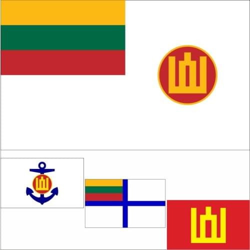 Lithuania President Army Navy Flag 3X5FT 100D Polyester Double Stitched High Quality 90X150CM Banner
