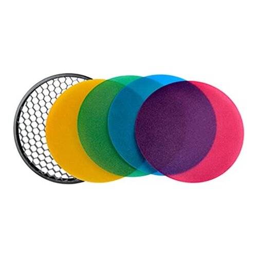 Godox AD-S11 Color Gels & Grid Reflector for Godox Witstro AD200 Pocket Flash, Witstro AD360 AD180 Portable Speedlite Flash